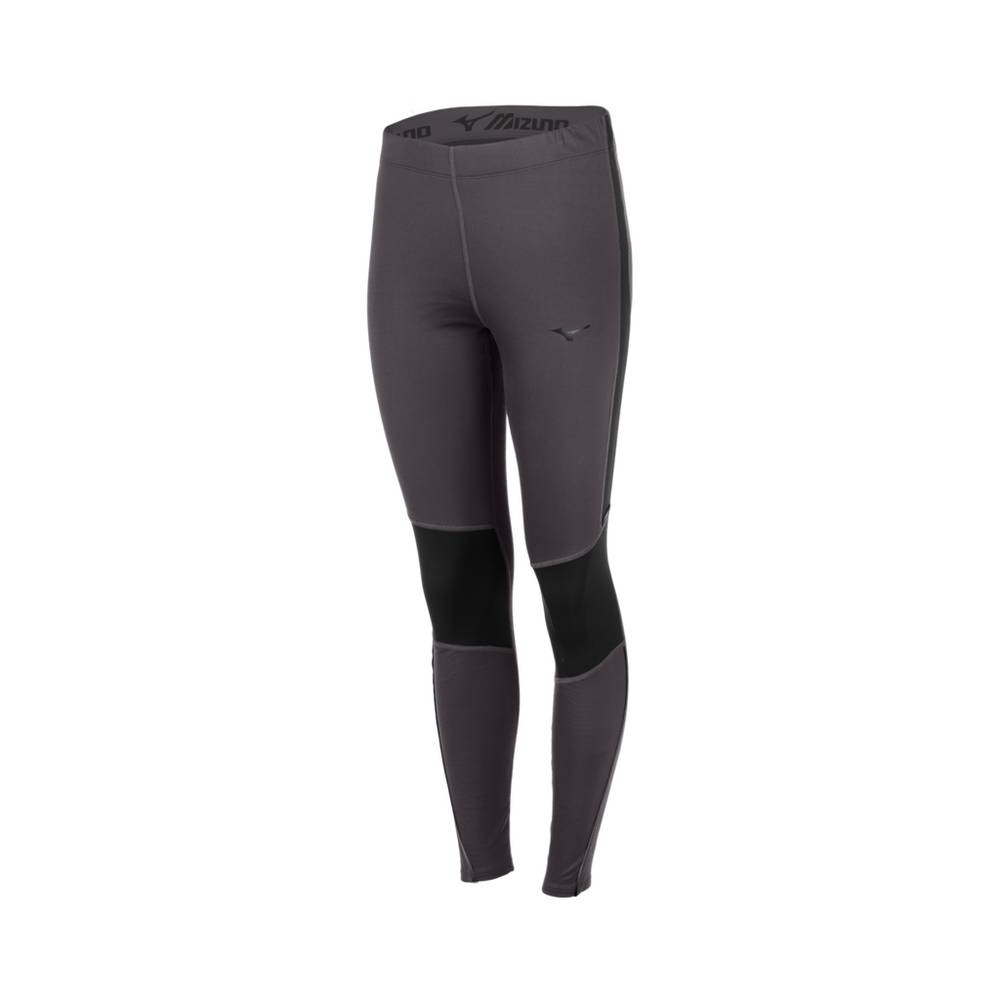 Leggings Mizuno Breath Thermo® - Mulher - Cinzentas/Pretas - WKEJQ8567